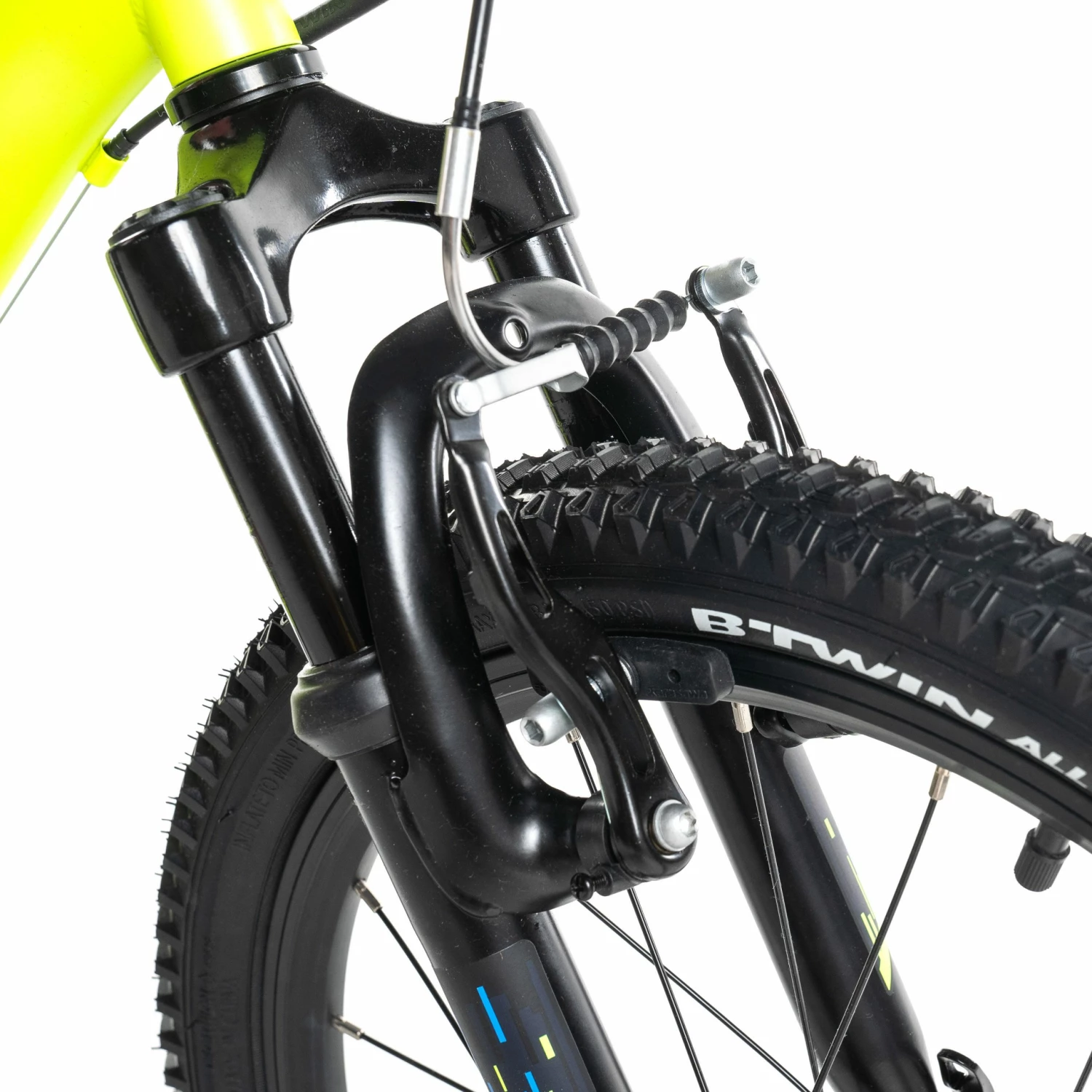 BTWIN 20" ST 500 Kid MTB Fluo lime yellow 6 BTWIN 20" ST 500 Kid MTB Fluo lime yellow - Image 6
