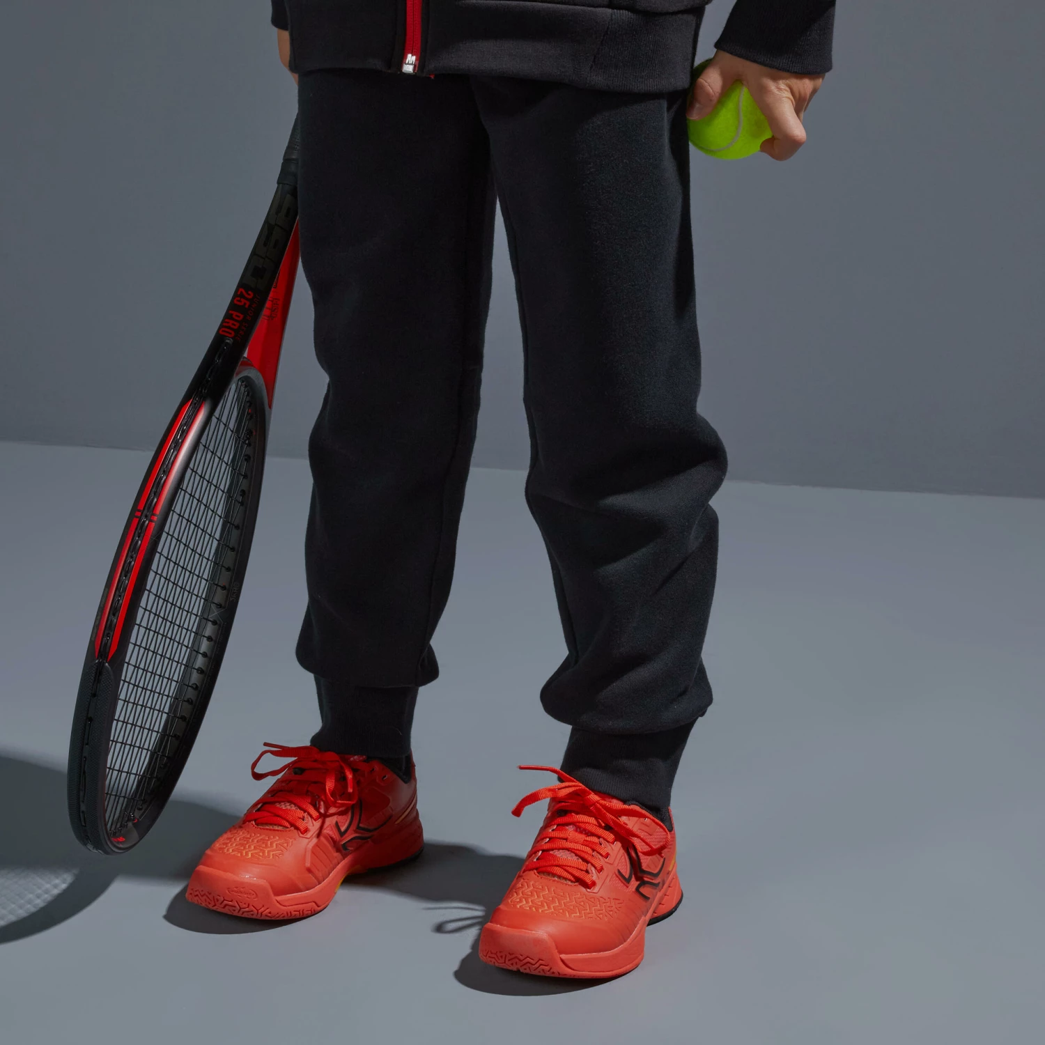 ARTENGO Kids' Thermal Tennis Bottoms TH500 BLACK 3 ARTENGO Kids' Thermal Tennis Bottoms TH500 BLACK - Image 3