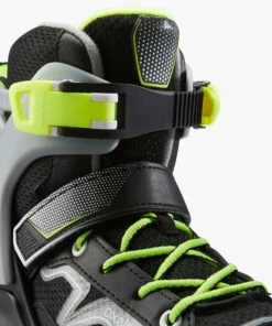 OXELO Fit 3 Kids' Inline Skates (4 Adjustable Sizes) Fluo lime yellow -Artengo Kids Online Store k0541063a0c2b61c58bdf7cf1d6cfb081