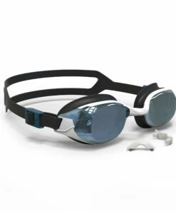 NABAIJI B-FIT Swimming Goggles 500 Snow white/BLACK/Deep blue