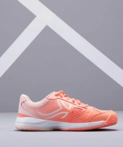 ARTENGO Kids' Tennis Shoes TS560 Fluo peach -Artengo Kids Online Store k0ef9e43fddc1c6a0ae2bcf186fbe68ca scaled