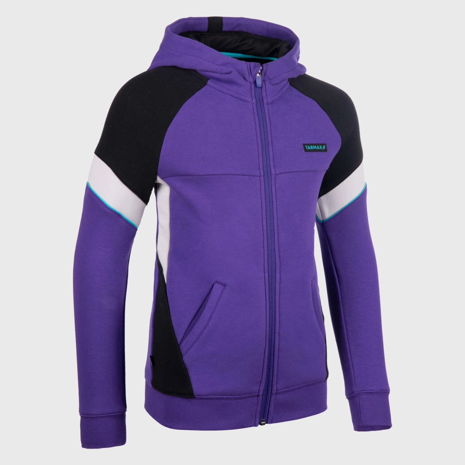 TARMAK Boys'/Girls' Basketball Jacket J500 Pale grey/BLACK 5 TARMAK Boys'/Girls' Basketball Jacket J500 Pale grey/BLACK - Image 5