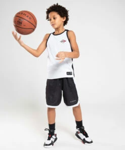 TARMAK Kids' Reversible Basketball Shorts SH500R BLACK/WHITE 18 TARMAK Kids' Reversible Basketball Shorts SH500R BLACK/WHITE -Artengo Kids Online Store k0f8f7e64a319060231e00f1aa46ab35b