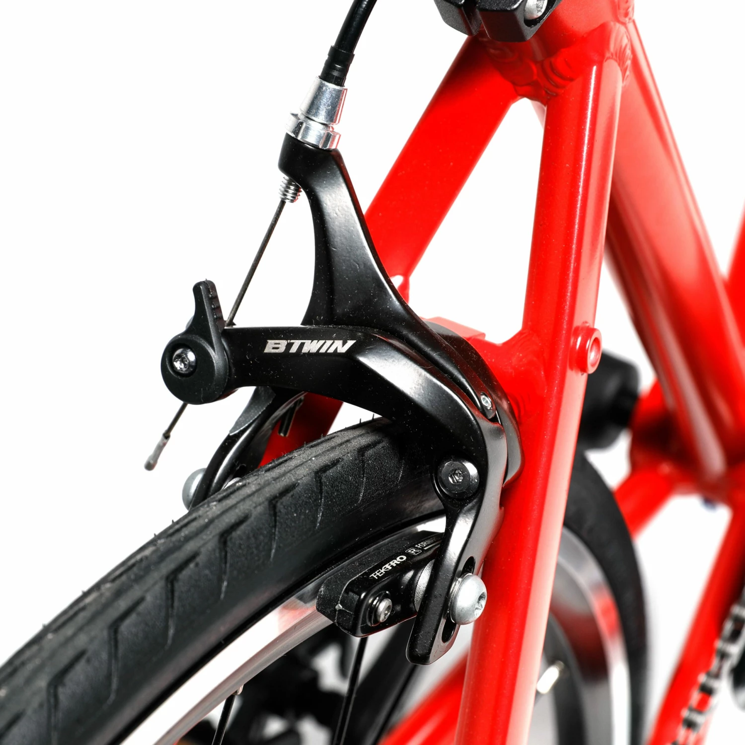 BTWIN 26" Junior Kids' Road Bike Bright red/BLACK 4 BTWIN 26" Junior Kids' Road Bike Bright red/BLACK - Image 4