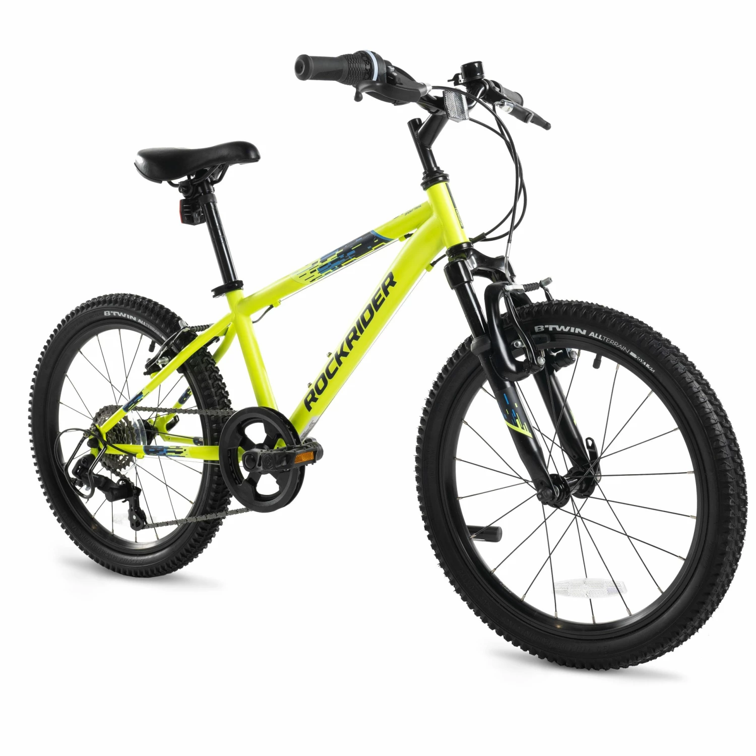 BTWIN 20" ST 500 Kid MTB Fluo lime yellow 3 BTWIN 20" ST 500 Kid MTB Fluo lime yellow - Image 3
