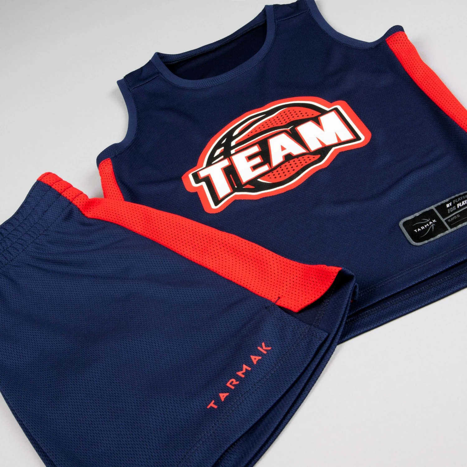 TARMAK Boys'/Girls' Sleeveless Basketball Jersey T500 RED 16 TARMAK Boys'/Girls' Sleeveless Basketball Jersey T500 RED - Image 16