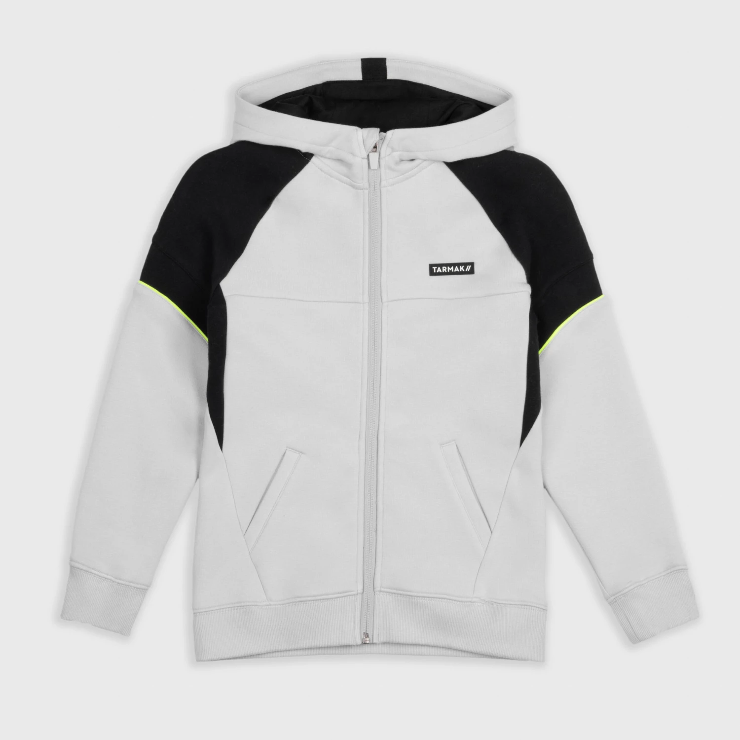 TARMAK Boys'/Girls' Basketball Jacket J500 Pale grey/BLACK 3 TARMAK Boys'/Girls' Basketball Jacket J500 Pale grey/BLACK - Image 3