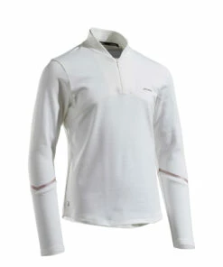 ARTENGO Girls' Long-Sleeved Tennis T-Shirt TTS TH500 Fluo pale peach