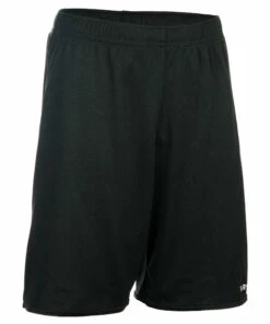 TARMAK SH100 Boys'/Girls' Beginner Basketball Shorts BLACK/Snow white