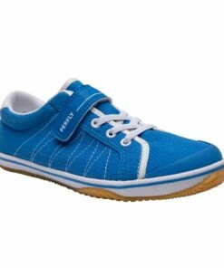 PERFLY JUNIOR BADMINTON SHOES BS 100 BLUE Electric blue/Snow white