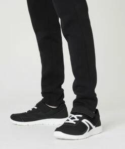 DOMYOS Boys' Warm Breathable Slim-Fit Zip-Pocket Cotton Gym Bottoms 500 BLACK -Artengo Kids Online Store k186ce46117abc9ce284d3e3c83ebd6d3 scaled