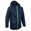 KALENJI AT 500 Kids' Athletics Warm Jacket Navy blue/Fluo green