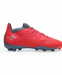 KIPSTA Kids' Dry Pitch Football Boots Viralto III MG FLUO RED/Blue grey