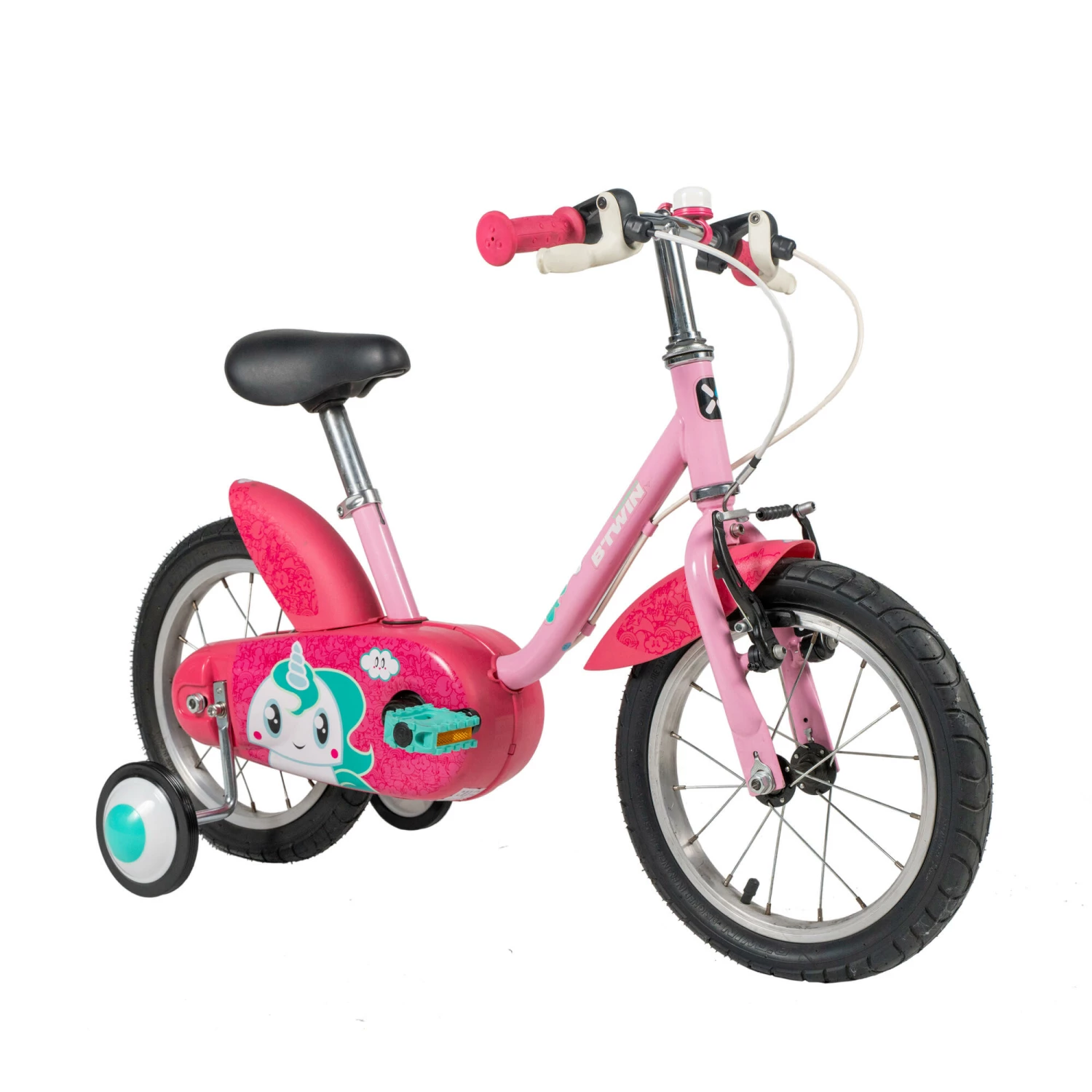 BTWIN 14" Unicorn LIGHT PINK/LIGHT GREEN/Blush pink 2 BTWIN 14" Unicorn LIGHT PINK/LIGHT GREEN/Blush pink - Image 2