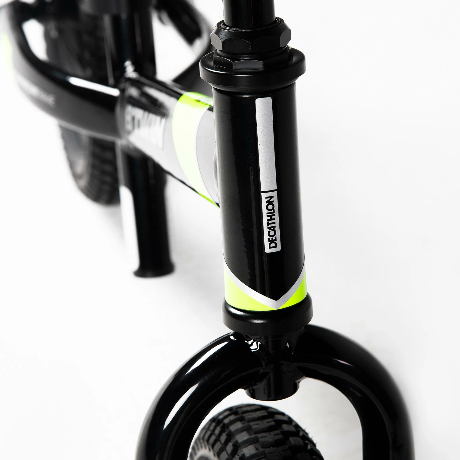 BTWIN 12" Run Ride 900 Black Balance Bike BLACK/Fluo lime yellow 4 BTWIN 12" Run Ride 900 Black Balance Bike BLACK/Fluo lime yellow - Image 4