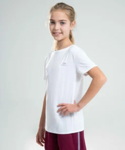 KALENJI AT 100 KIDS' ATHLETICS T-SHIRT Snow white -Artengo Kids Online Store k20af50273400a6bb3e4ccd5dc971177a