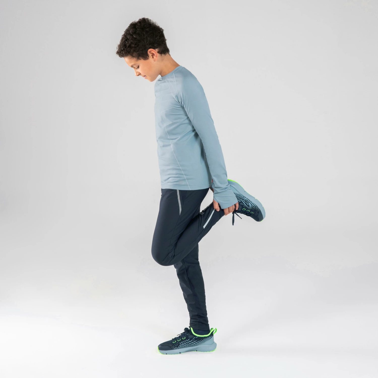 KALENJI AT 500 Skincare Kid's Running LS T-Shirt Navy blue/Midnight indigo 14 KALENJI AT 500 Skincare Kid's Running LS T-Shirt Navy blue/Midnight indigo - Image 14