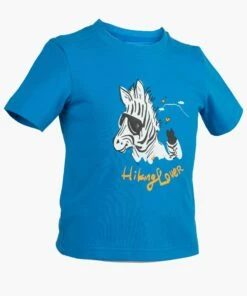 QUECHUA Kids' Hiking T-Shirt Pacific blue/BLUE -Artengo Kids Online Store k2409118b83944f732fae3155ae841828 scaled