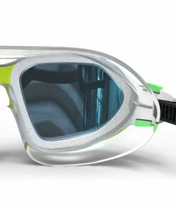 NABAIJI Active Asia Swimming Mask 500 S Snow white/Fluo lime yellow -Artengo Kids Online Store k248738a3118f4a70dd31d6d6890eb394