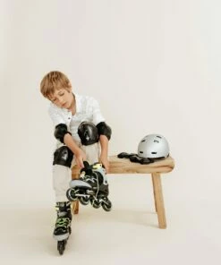 OXELO Fit 3 Kids' Inline Skates (4 Adjustable Sizes) Fluo lime yellow -Artengo Kids Online Store k26c417f55a725b9535f2a30115136c49 scaled