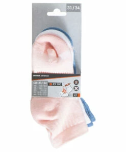 ARTENGO Kids' Tennis Socks RS 500 Mid Tri-Pack Fluo pale peach/Snow white 23 ARTENGO Kids' Tennis Socks RS 500 Mid Tri-Pack Fluo pale peach/Snow white -Artengo Kids Online Store k2793b925b45ac018478c0d40c5782ddf