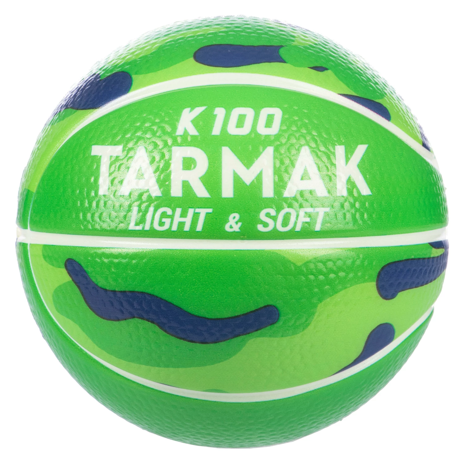 TARMAK K100 Foam. Kids' Size 1 Mini Foam Basketball. Up to age 4. Chlorophyll green/BLUE 2 TARMAK K100 Foam. Kids' Size 1 Mini Foam Basketball. Up to age 4. Chlorophyll green/BLUE - Image 2