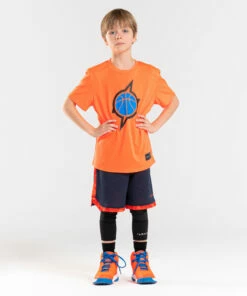 TARMAK Boys'/Girls' Intermediate Basketball T-Shirt TS500 Fluo blood orange 8 TARMAK Boys'/Girls' Intermediate Basketball T-Shirt TS500 Fluo blood orange -Artengo Kids Online Store k2af7927a45b28825ba6f972efdfae63e