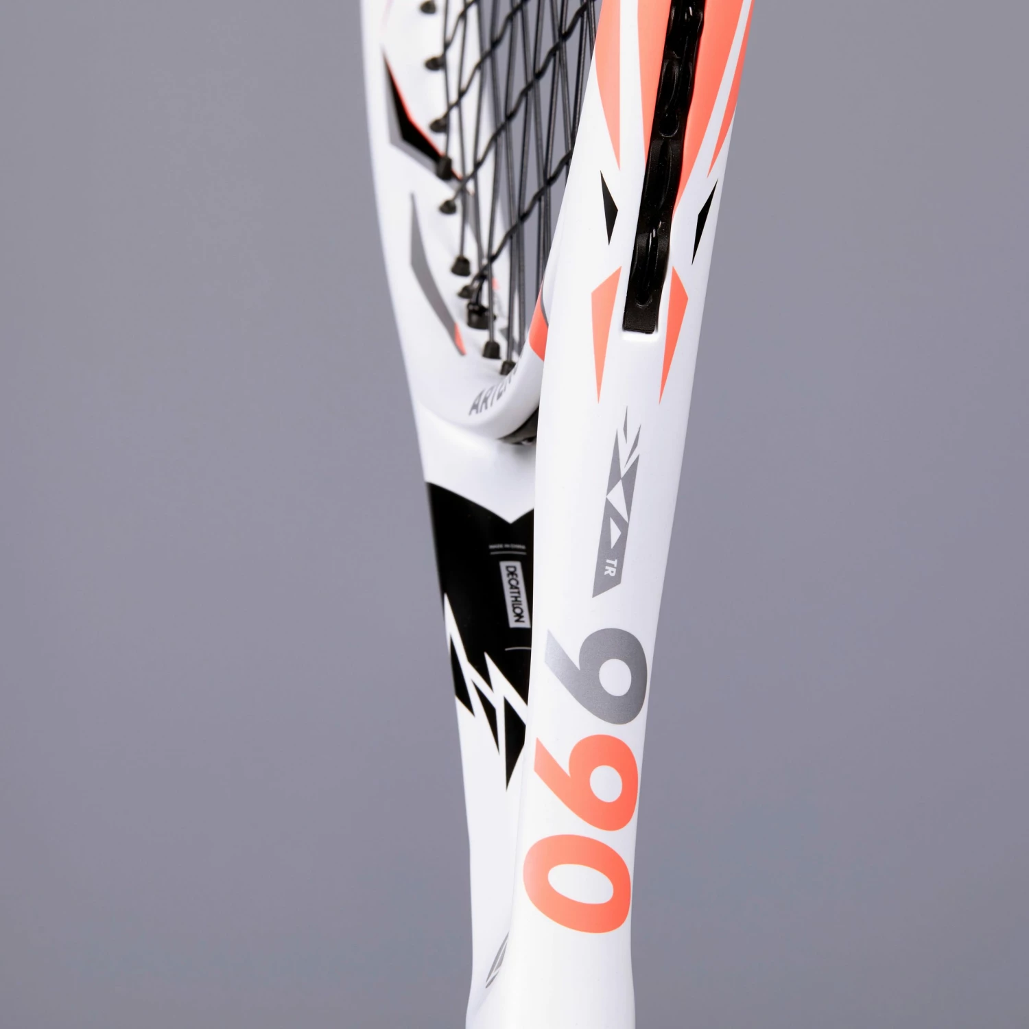 ARTENGO TR900 25 Girls' Tennis Racket WHITE/PINK 4 ARTENGO TR900 25 Girls' Tennis Racket WHITE/PINK - Image 4