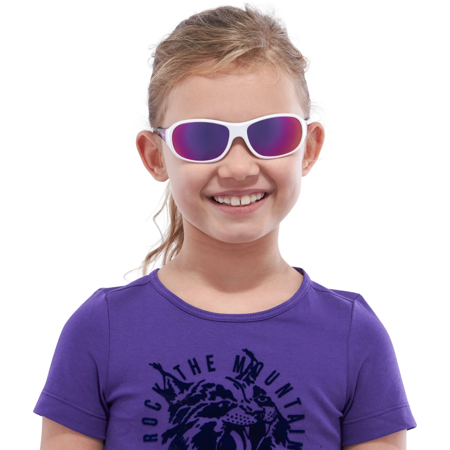 QUECHUA Kids' Hiking Sunglasses MH T500 Ages 6-10 PURPLE/Snow white/Charcoal grey 9 QUECHUA Kids' Hiking Sunglasses MH T500 Ages 6-10 PURPLE/Snow white/Charcoal grey - Image 9