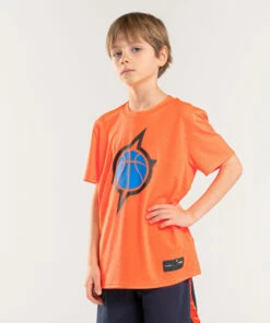 TARMAK Boys'/Girls' Intermediate Basketball T-Shirt TS500 Fluo blood orange 7 TARMAK Boys'/Girls' Intermediate Basketball T-Shirt TS500 Fluo blood orange -Artengo Kids Online Store k35b78030c17dffc4d0e70d17b010efa0