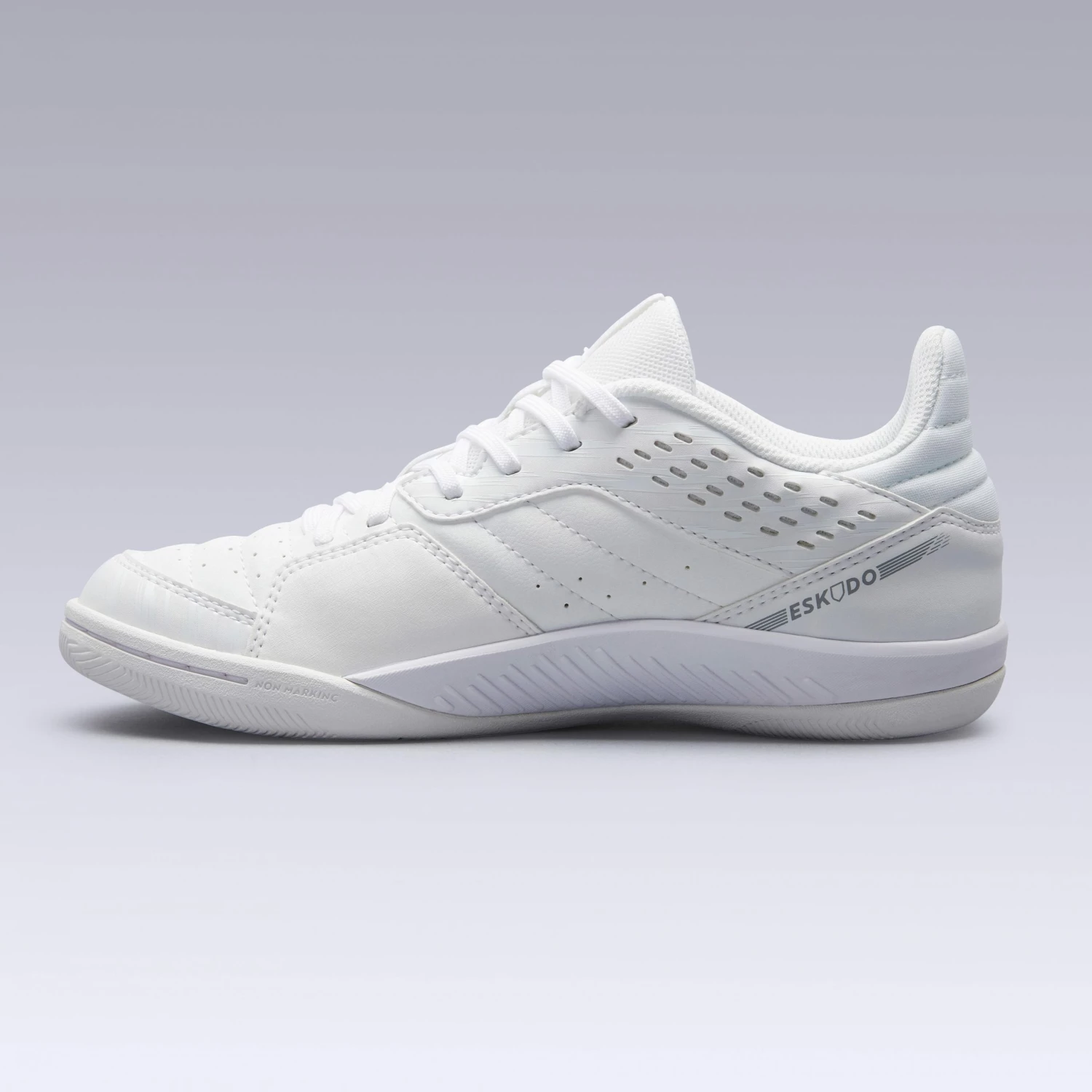 KIPSTA Eskudo 500 Kids' Futsal Boots Snow white/Snow white 4 KIPSTA Eskudo 500 Kids' Futsal Boots Snow white/Snow white - Image 4