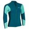 SUBEA Kid's Long Sleeve Neoprene Thermal TOP 900 Colo 2 Deep petrol blue/Dark petrol blue/Turquoise green