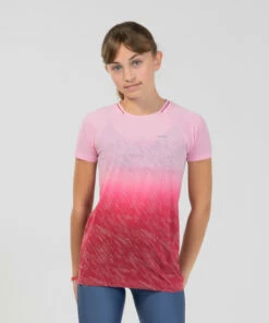 KALENJI KIPRUN Care girl's running and athletics T-shirt pink Light rose/Light rose