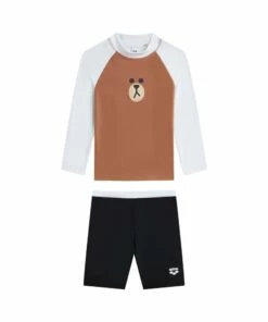 Artengo Kids Online Store 4 ARENA ARENA S21 K LINE FRIENDS LS SUN PROTECTION SET WHITE WHITE