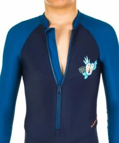 NABAIJI Boy's Swimming Wetsuit Swimsuit 100 Navy blue/Petrol blue -Artengo Kids Online Store k3f0e05f3faf0cb87f519aa9a305f7cd6 scaled