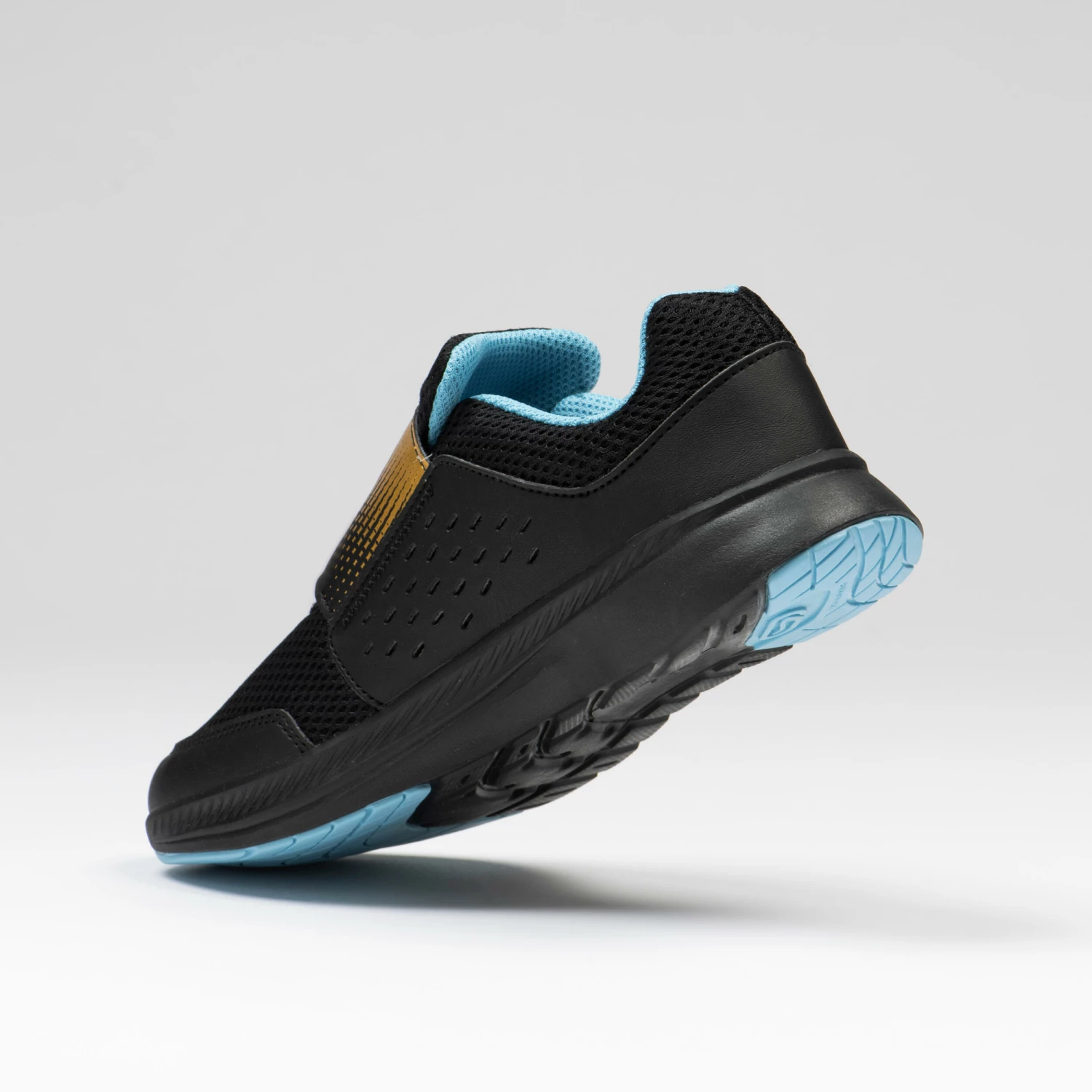 KALENJI KIDS' ATHLETICS SHOES BLACK/GOLD 5 KALENJI KIDS' ATHLETICS SHOES BLACK/GOLD - Image 5