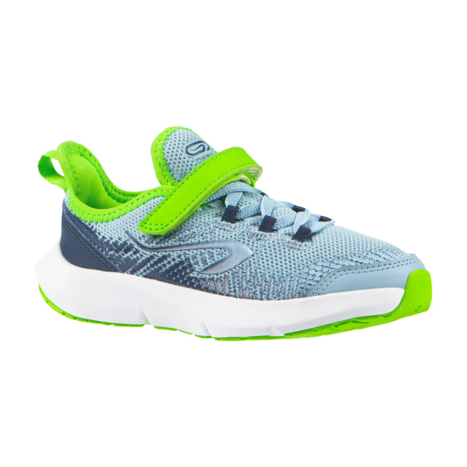 KALENJI KIDS' RUNNING SHOES Bright indigo/Fluo lime/Galaxy blue 2 KALENJI KIDS' RUNNING SHOES Bright indigo/Fluo lime/Galaxy blue - Image 2