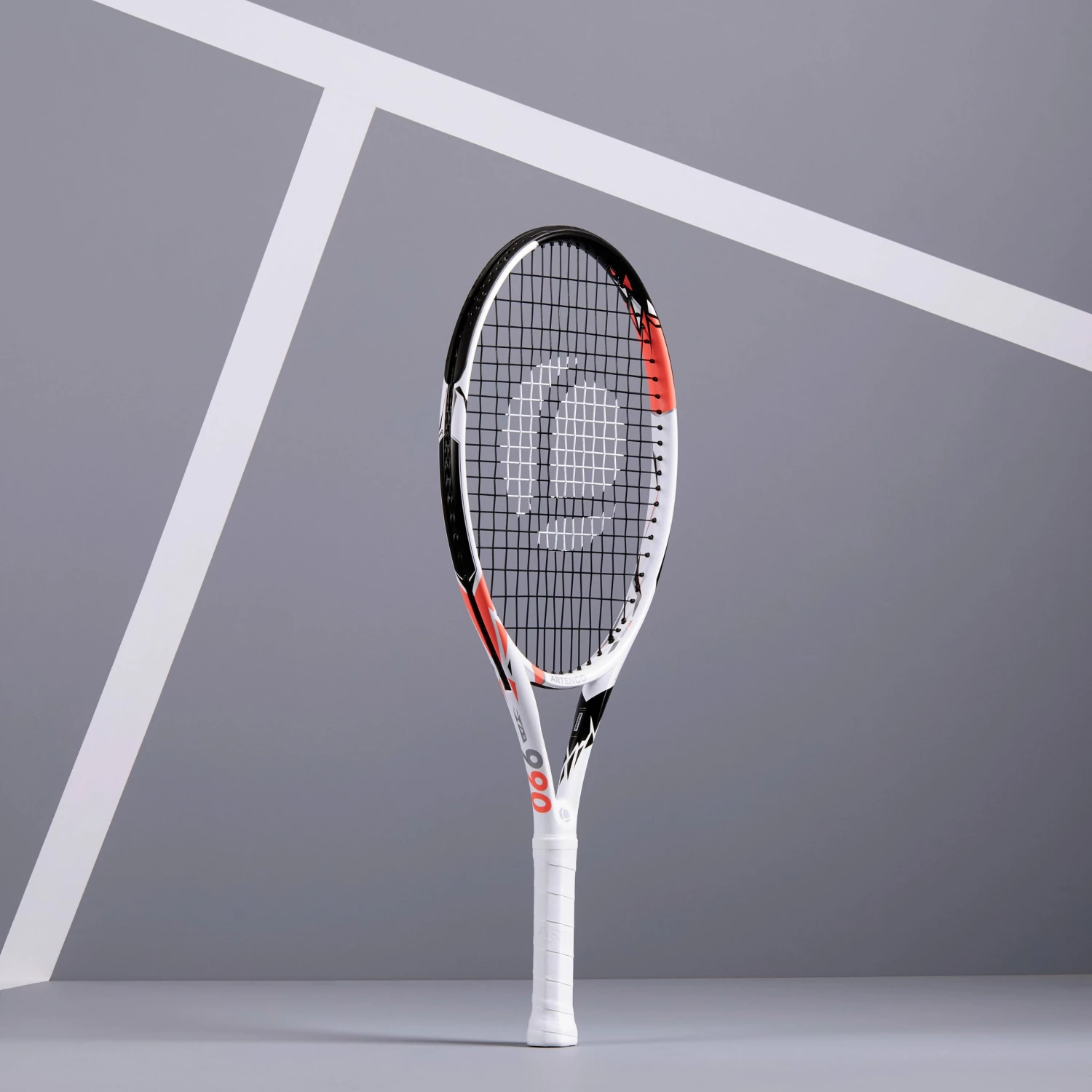 ARTENGO TR900 25 Girls' Tennis Racket WHITE/PINK 3 ARTENGO TR900 25 Girls' Tennis Racket WHITE/PINK - Image 3