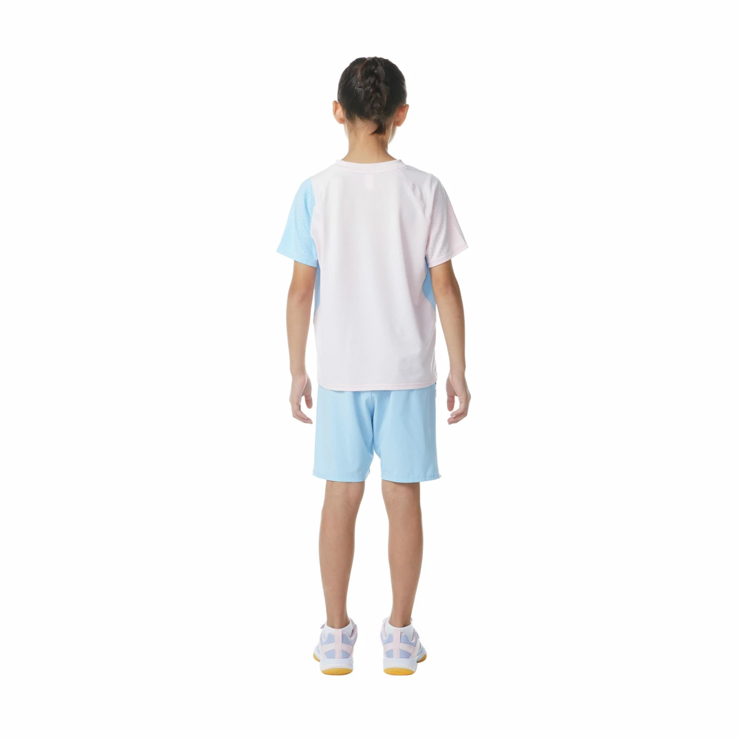 PERFLY BADMINTON JUNIOR T SHIRT 560 PINK Light sky blue/Candyfloss 8 PERFLY BADMINTON JUNIOR T SHIRT 560 PINK Light sky blue/Candyfloss - Image 8