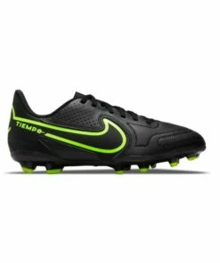 NIKE Kids Tiempo Legend IX Club FG FOOTBALL BOOT BLACK