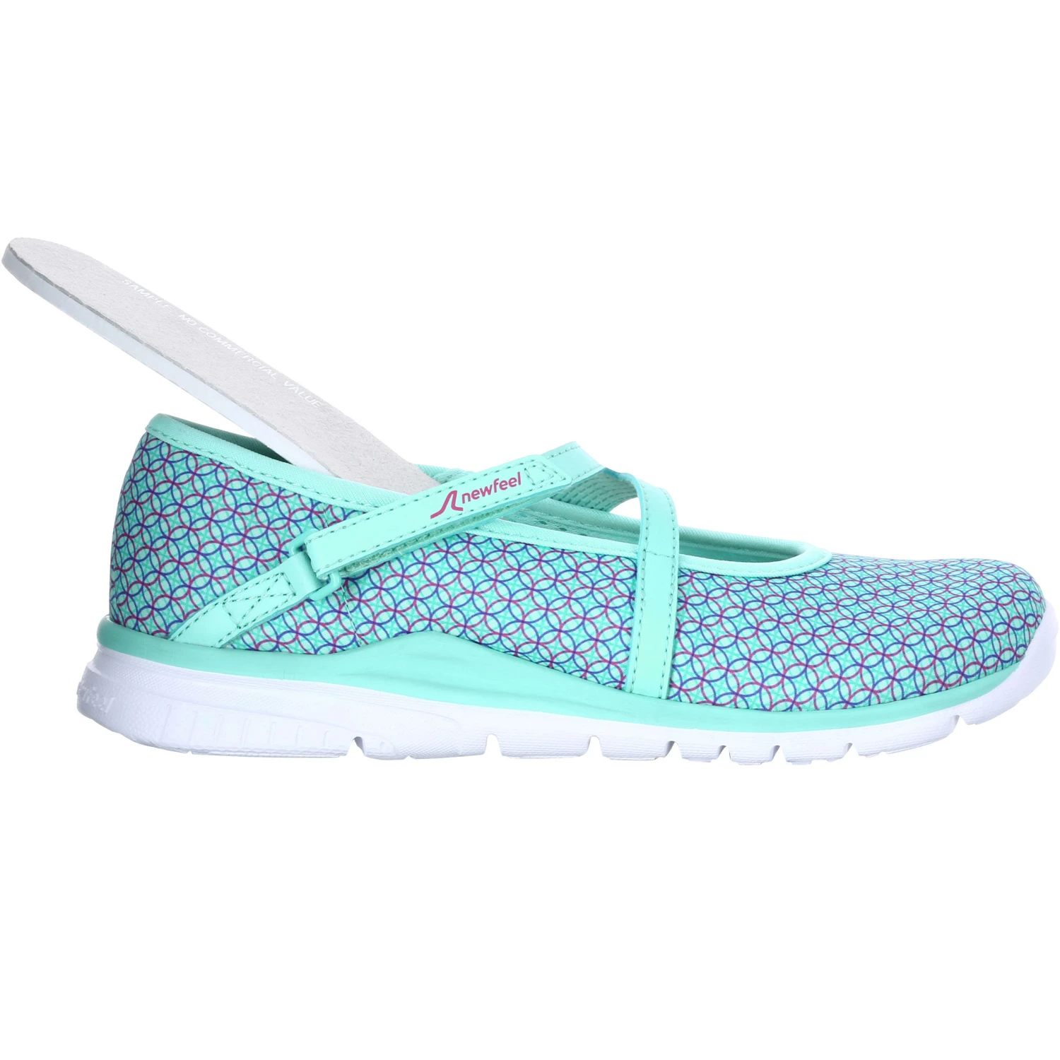 NEWFEEL Children's Fitness Walking Ballerina Pumps Aqua/Bright pink 7 NEWFEEL Children's Fitness Walking Ballerina Pumps Aqua/Bright pink - Image 7