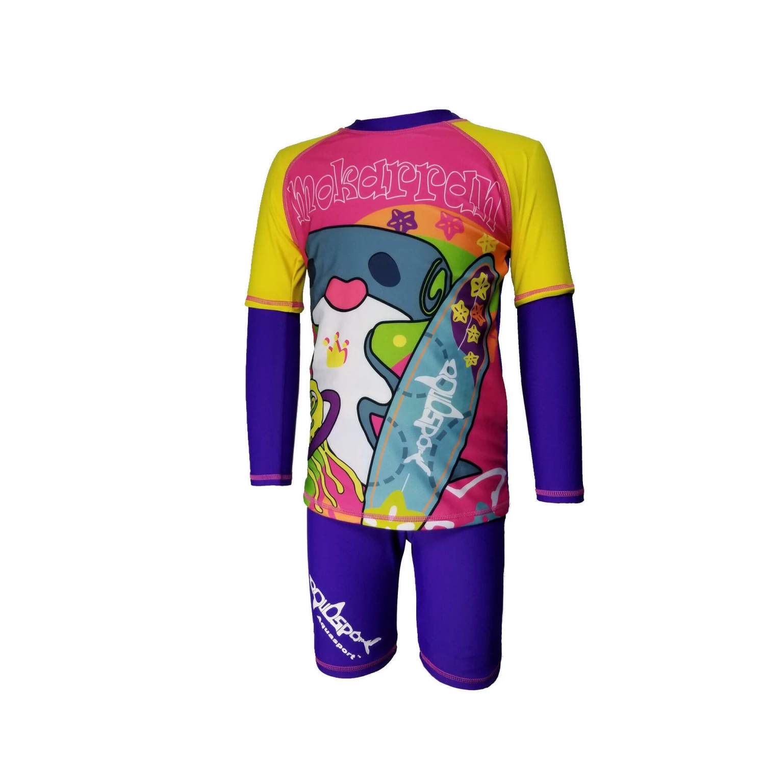 AQUASPORT Hammerhead Shark Sun Protection Long Sleeve 2 pcs Suit Purple 2 AQUASPORT Hammerhead Shark Sun Protection Long Sleeve 2 pcs Suit Purple - Image 2