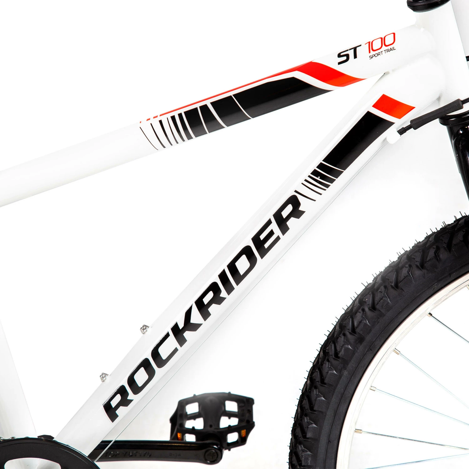 BTWIN 24" ST 100 Kid MTB with Kickstand Snow white 6 BTWIN 24" ST 100 Kid MTB with Kickstand Snow white - Image 6