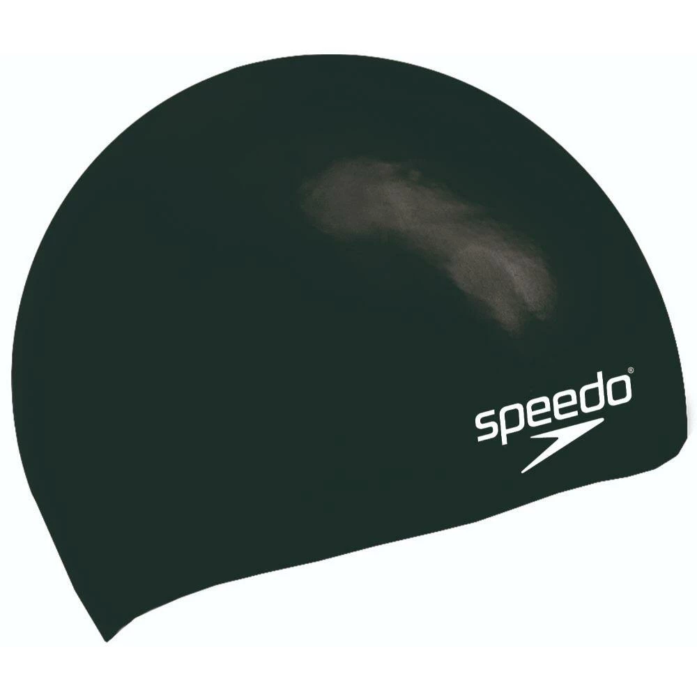SPEEDO PLAIN MOULDED JUNIOR (AGED 6-14) SILICONE CAP BLACK 1 SPEEDO PLAIN MOULDED JUNIOR (AGED 6-14) SILICONE CAP BLACK