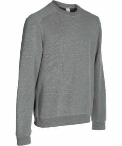 DOMYOS Crew Neck Gentle Gym Pilates Sweatshirt Pewter