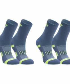 KUPIMA Kids' Running Socks AT 500 Comfort High 2-Pack Galaxy blue/BLUE -Artengo Kids Online Store k52ae1ade340d43d8ead83bd38bc512d4