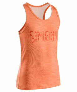 SIMOND GIRL'S CLIMBING STRETCH TANK TOP ORANGE COSMOS BLUE ORANGE