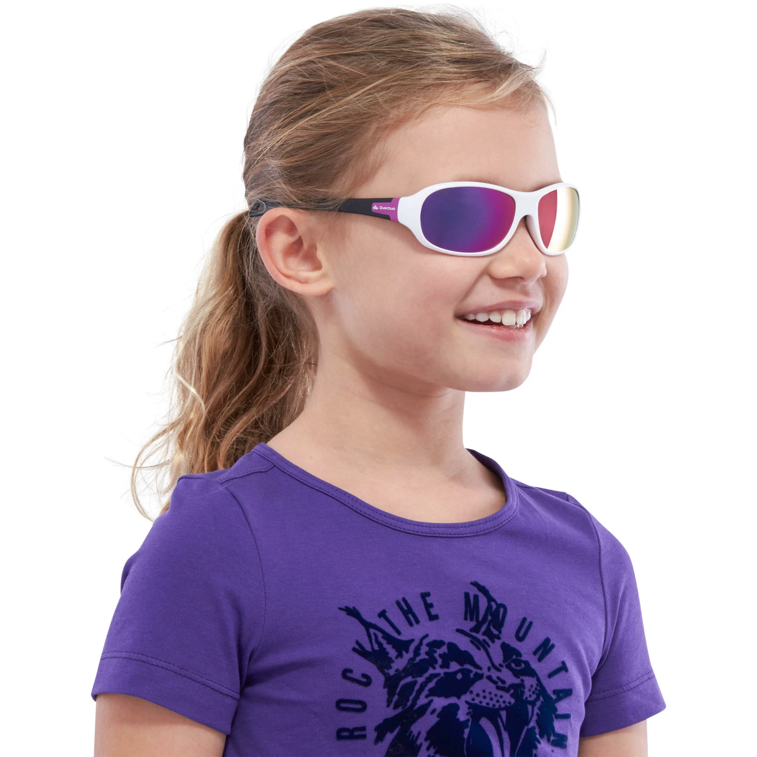 QUECHUA Kids' Hiking Sunglasses MH T500 Ages 6-10 PURPLE/Snow white/Charcoal grey 10 QUECHUA Kids' Hiking Sunglasses MH T500 Ages 6-10 PURPLE/Snow white/Charcoal grey - Image 10