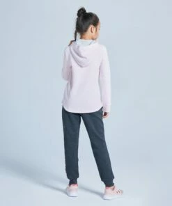 DOMYOS Girls' Warm Fleecy Gym Hoodie 100 PINK/GREY -Artengo Kids Online Store k558f560d9629ff26047fe0f6faedc7dd scaled