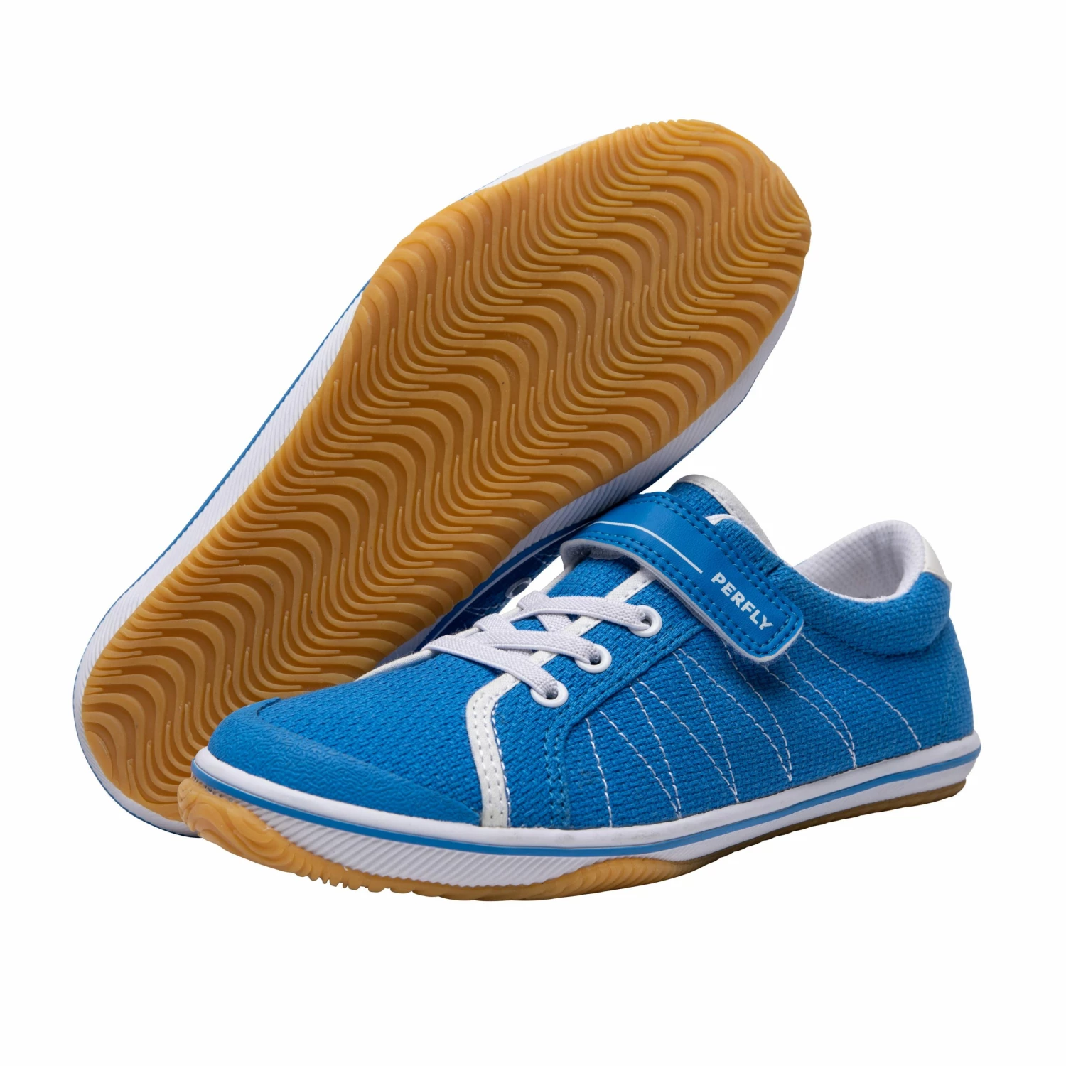 PERFLY JUNIOR BADMINTON SHOES BS 100 BLUE Electric blue/Snow white 14 PERFLY JUNIOR BADMINTON SHOES BS 100 BLUE Electric blue/Snow white - Image 14